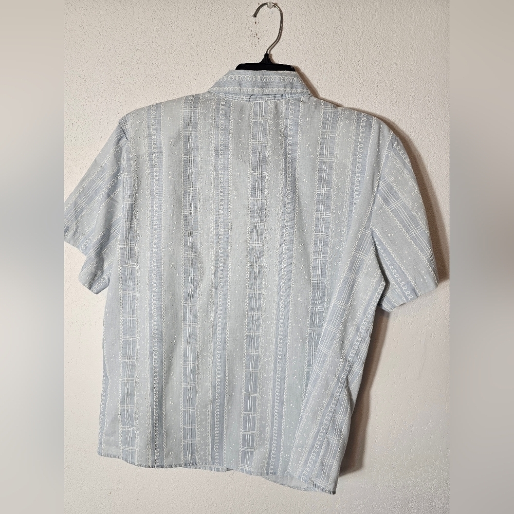 Willow Bay Vintage Made in USA Short Sleeve Button Down Women's Size Large - Picture 7 of 11